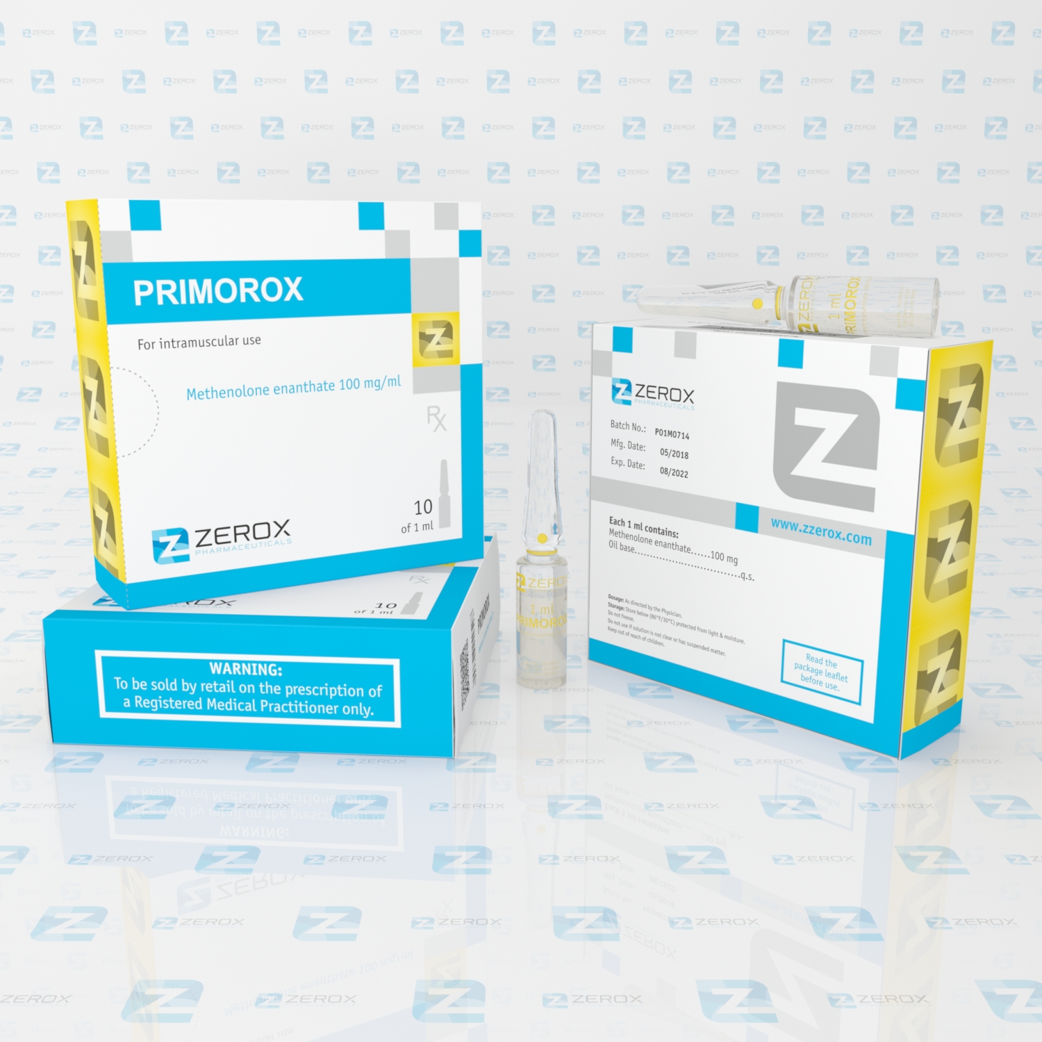 Primorox (Примоболан) от Zerox Pharmaceuticals (1мл100мг) Primorox (Примоболан) от Zerox Pharmaceuticals (1мл100мг)